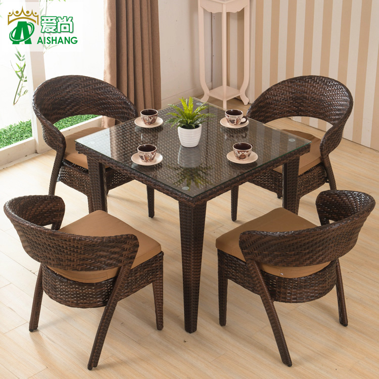 新款阳台藤椅户外藤编桌椅五件套