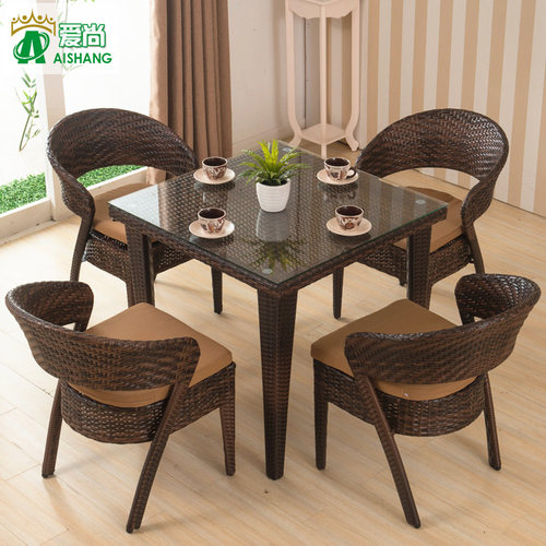 新款阳台藤椅户外藤编桌椅五件套
