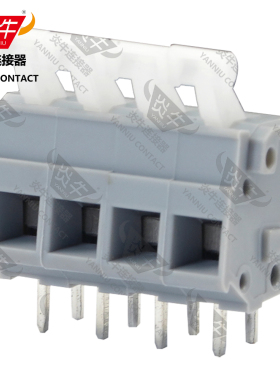 5.0mm炎牛连接器弹簧式PCB接线端子YN242R/DG242R/KF242R/257-452