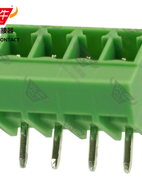 3.81mm炎牛斜面插拔式接线端子插座YN15EDGLC/KF2EDGLC/SMC1.5-G