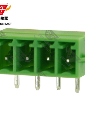 3.81mm炎牛插拔式PCB接线端子针座YN15EDGRN/KF2EDGRG/MC1.5-G-RN