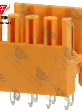 3.5mm双排弹簧插拔式PCB接线端子直针座YN2EDGEV/KF/S2C-SMT 3.50