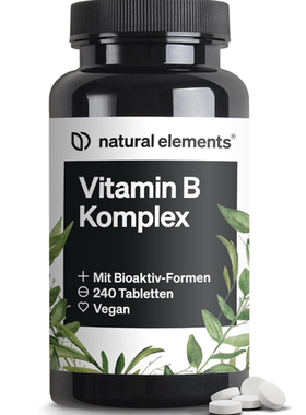 德国直邮natural elements Vitamin B Komplex 复合维生素B 240片