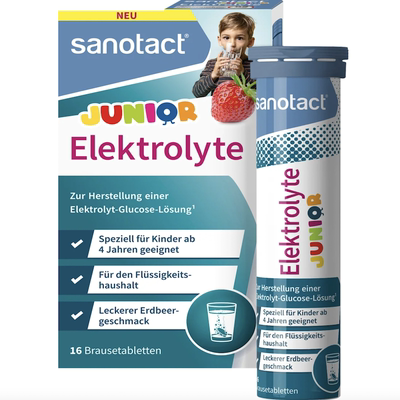 德国直邮 sanotact Elektrolyte4岁+儿童成人电解质矿物质泡腾片