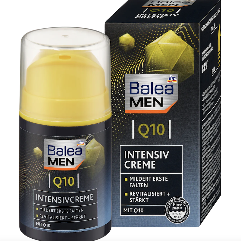 德国直邮 芭乐雅Balea MEN男士淡纹辅酶Q10深度保湿日晚面霜50ml