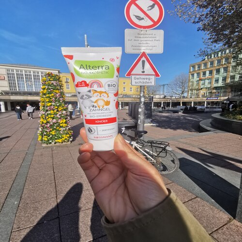 德国直邮 Alterra有机天然草莓儿童宝宝乳牙防蛀牙膏2-6岁 含氟