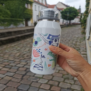 德国直邮alfi Kids保温杯儿童水杯卡通成人不锈钢保冷果汁杯350ml
