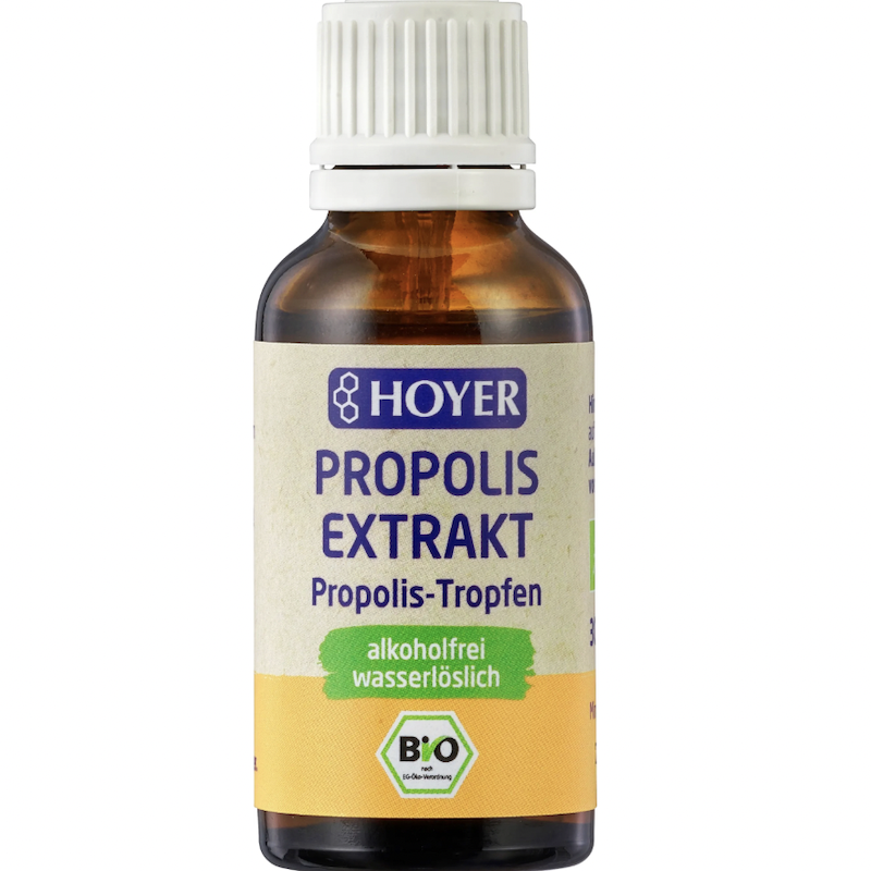 德国直邮HOYER Bio Propolis Extrakt有机天然蜂胶滴剂30ml无酒精