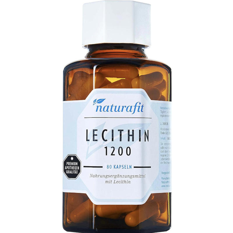 德国直邮 naturafit Lecithin 1200 天然有机大豆软磷脂胶囊