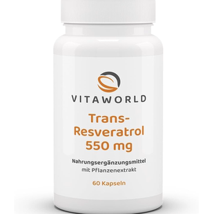 德国直邮 Vita World Trans-Resveratrol 550mg白黎芦醇胶囊 虎杖