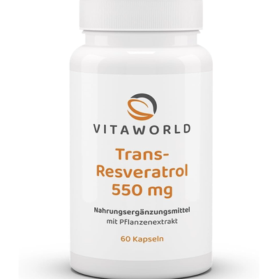 德国直邮 Vita World Trans-Resveratrol 550mg白黎芦醇胶囊 虎杖