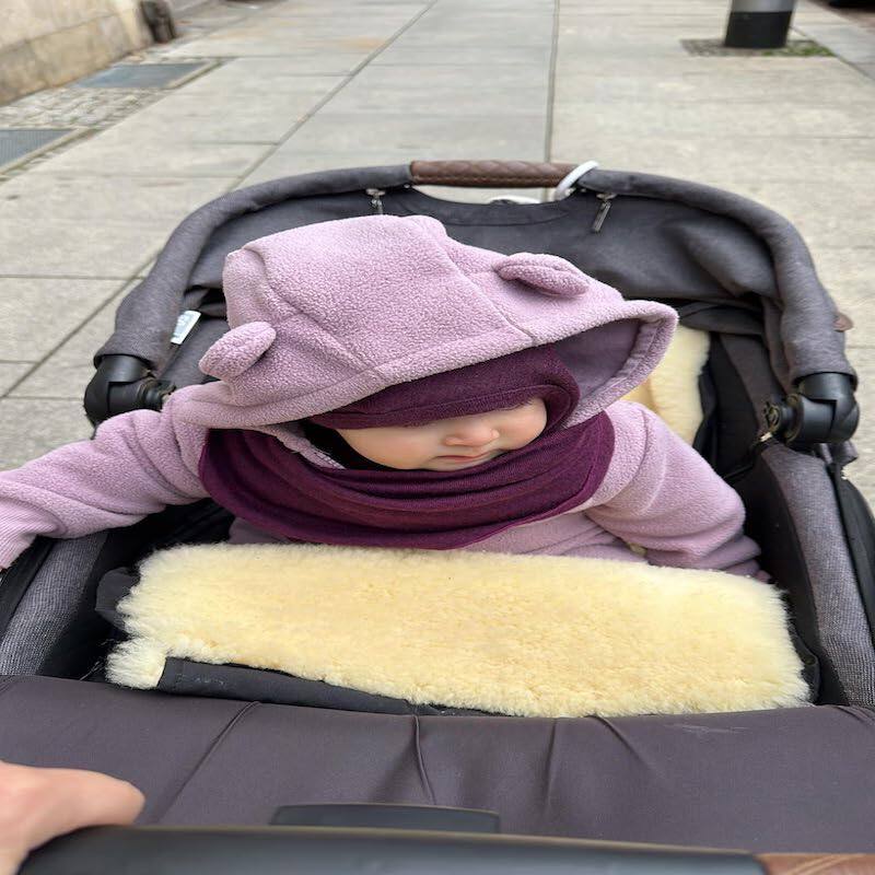 德国直邮Lilano婴儿宝宝三角巾围巾 美利奴羊毛桑蚕丝口水巾 柔软