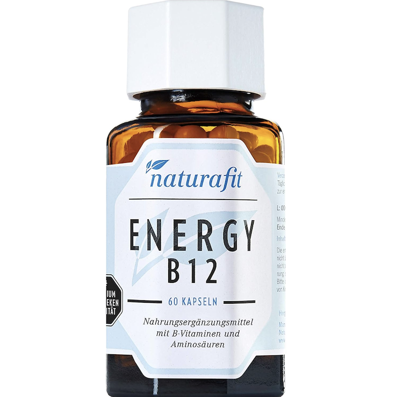 德国直邮 naturafit Energy B12 叶酸氨基酸维生素B胶囊 提供能量