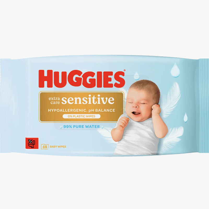 德国直邮Huggies婴儿特护手口屁湿巾 温和清洁 纯水护理 无酒精