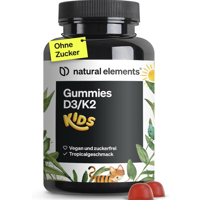 德国直邮natural elements D3 K2成人维生素软糖 骨骼 无糖