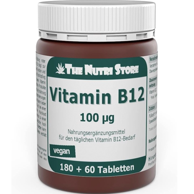 德国药房直邮 The Nutri Store Vitamin 维生素 B12片 180+60片