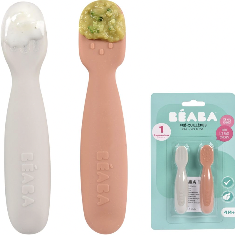 德国直邮 BEABA婴儿餐具套装 辅食 人体工程学硅胶手柄 4个月开始,婴童用品,儿童勺,淘宝优惠券,粉丝福利购,淘宝优惠卷