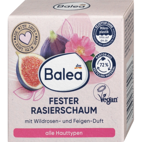 德国直邮 Balea Fester Rasierschaum牛油果杏仁油固体剃毛膏滋润