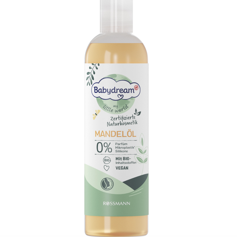 德国直邮 Babydream bio有机天然植物婴儿抚触按摩油 杏仁油 无香
