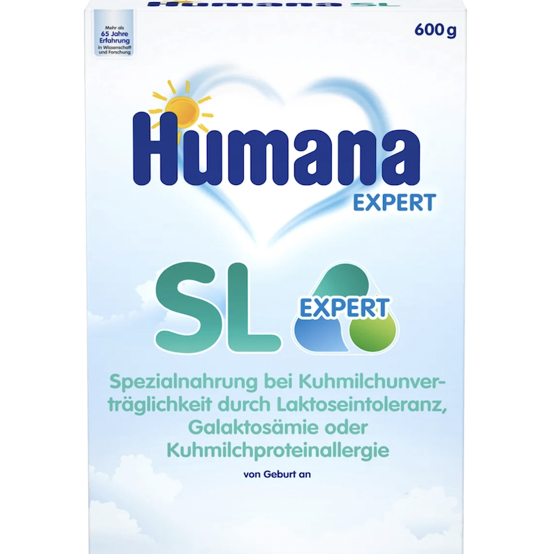 德国直邮Humana SL Expert婴幼儿配方奶粉 乳糖不受 蛋白过敏600g