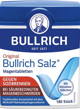 德国直邮 BULLRICH Salz 食用苏打片 支持成人青少年胃部 180片