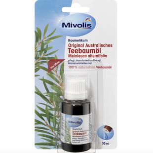 德国直邮Mivolis澳大利亚天然茶树油 稀释用 美容按摩香体 无添加
