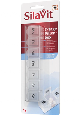 德国直邮 SilaVit Pillenbox药盒密封 便携式分装收纳 一周7天7格