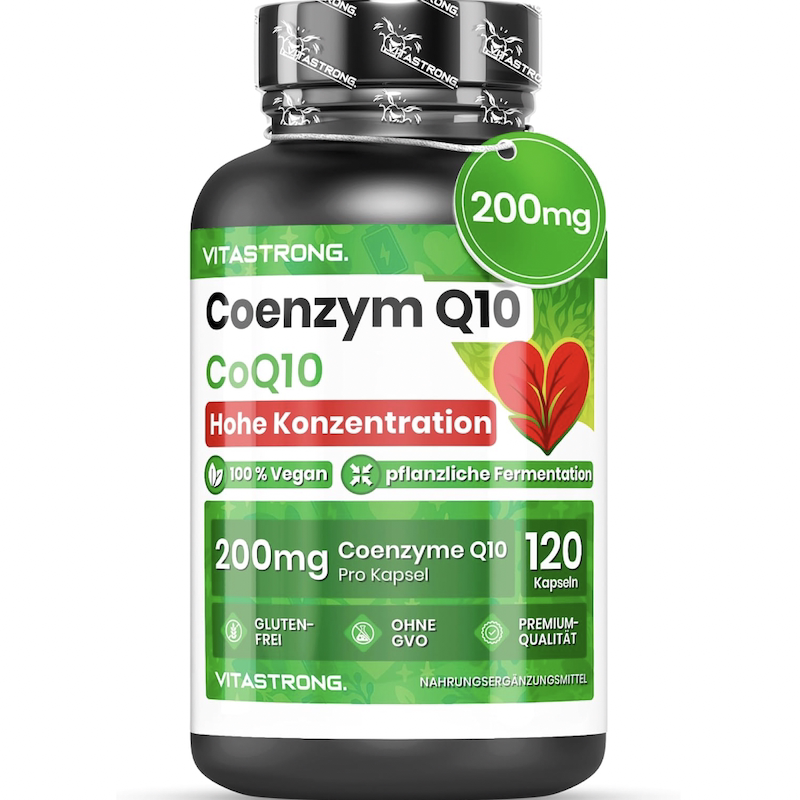 德国直邮Vitastrong Coenzym Q10胶囊 天然 无麸质 无乳糖
