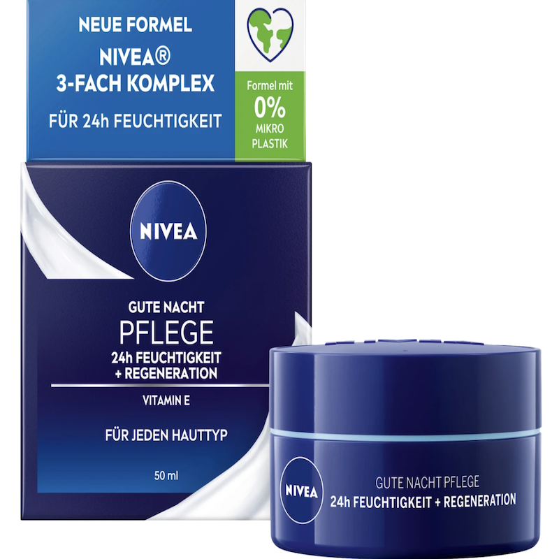 德国直邮 Nivea24h 3倍保湿再生晚霜面霜 原装 迅速吸收 平衡皮肤
