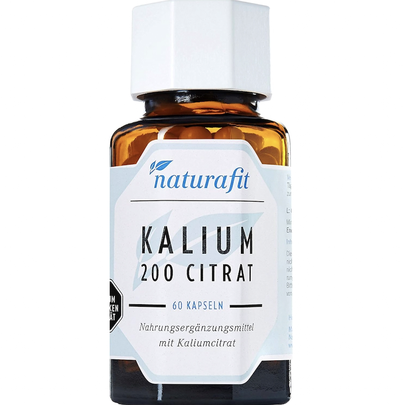 德国直邮 naturafit Kalium 200 Citrat天然有机柠檬酸钾植物胶囊