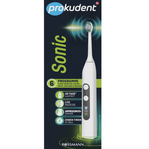 德国直邮prokudent Sonic必固登洁声波电动牙刷 清洁牙齿按摩牙龈