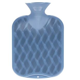 德国直邮 Fashy Wave Checked 波纹注水热水袋 pvc暖手袋暖水袋2L