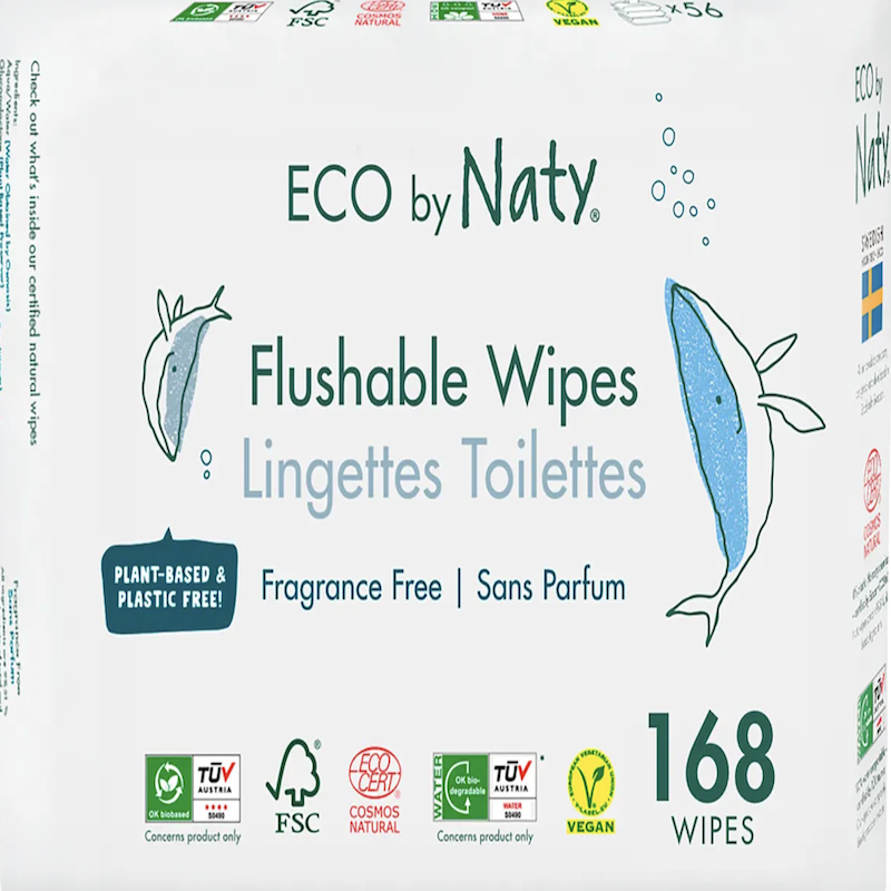 德国直邮 ECO by Naty婴儿湿巾 温和清洁 可冲入马桶湿厕纸 无香