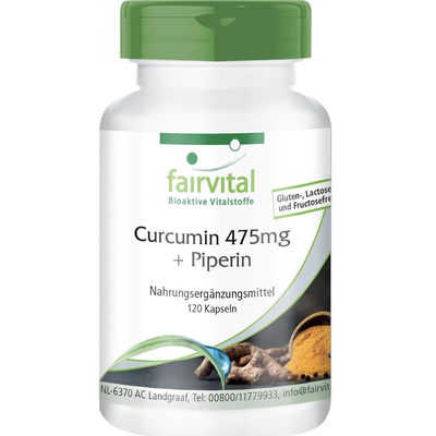 德国药房直邮 fairvital curcumin姜黄素提取物胶囊 胡椒碱