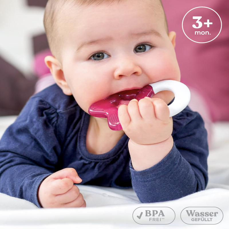 德国直 dentistar婴儿硅胶咬环牙胶 舒缓牙龈牙齿 注水冷凝 无BPA