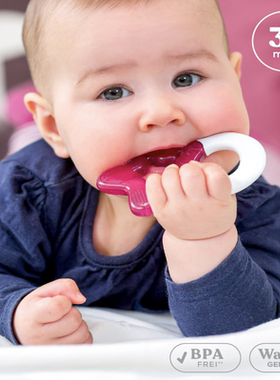 德国直 dentistar婴儿硅胶咬环牙胶 舒缓牙龈牙齿 注水冷凝 无BPA