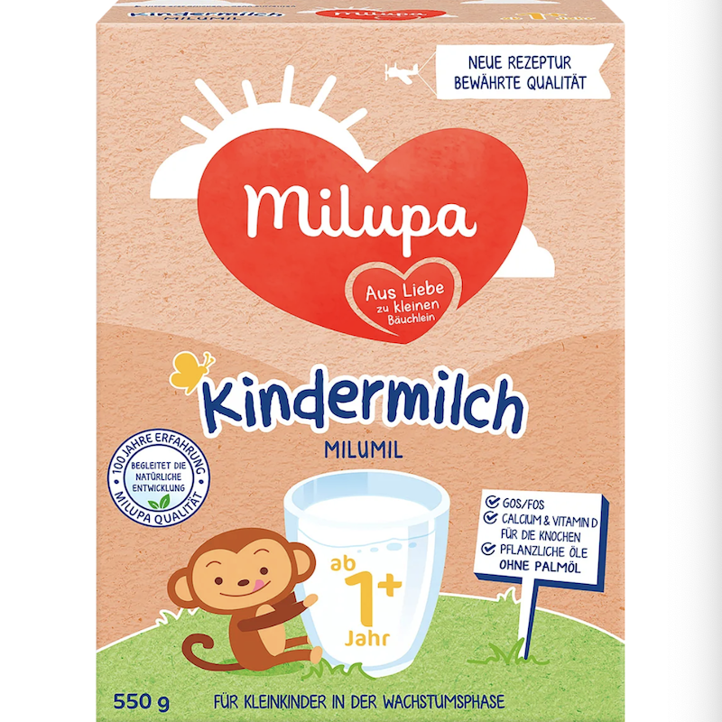 德国直邮 Milupa Kindermilch米路米婴幼儿宝宝牛奶粉1+2+段 550g