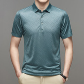 POLO衫 短袖 百搭商务休闲高端T恤 男士 2026年醋酸桑蚕丝中年爸爸装