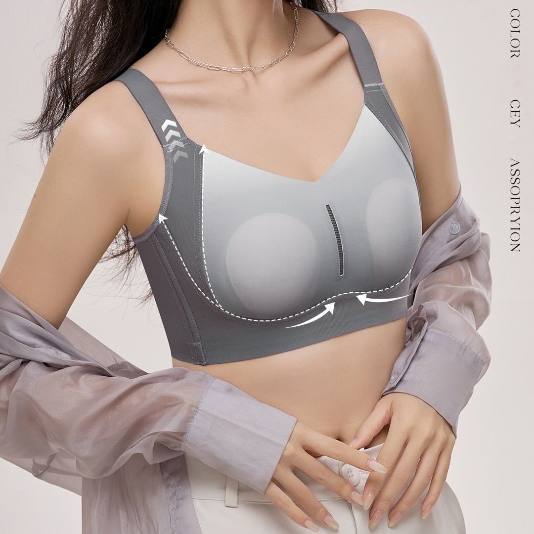 兔耳杯软支撑无钢圈内衣大胸显小文胸