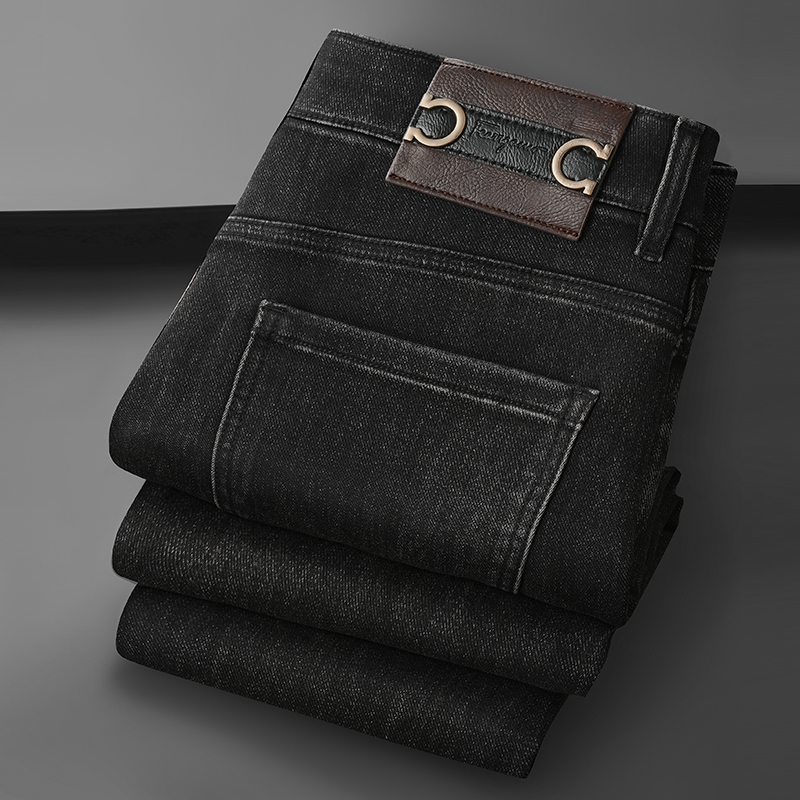 欧货轻奢黑色商务修身长裤