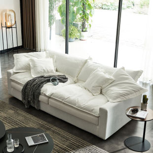 羽绒布艺小户型沙发意式极简轻奢简约北欧组合单三多人位整装宽体
