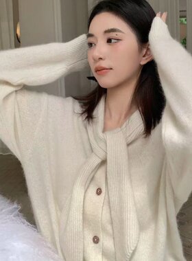2025新款女士高级感V领针织开衫