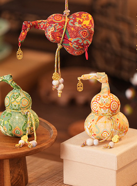 【钱丽】端午葫芦挂件中式香囊可替换香料端午节五彩绳香包批发