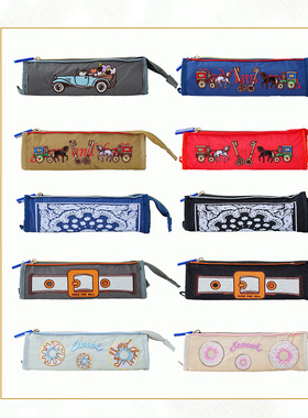 日系新款万针刺绣环保化妆收纳袋时尚防水便携收纳包零钱包笔袋潮