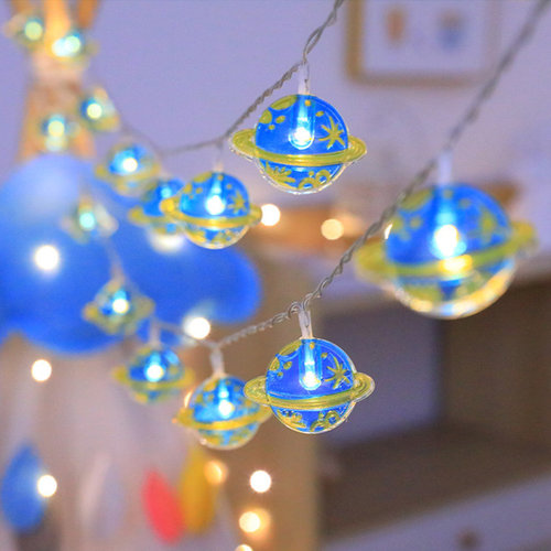 宇航员火箭星球卡通小彩灯