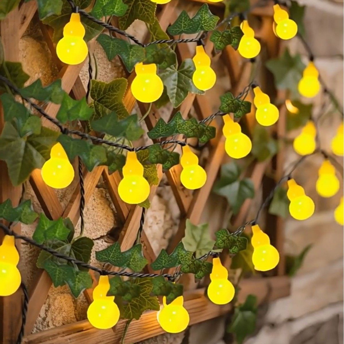 新款绿叶葫芦灯串太阳能绿枫叶藤条彩灯庭院阳台民宿装饰景观灯,节庆用品/礼品,装饰灯,淘宝优惠券,粉丝福利购,淘宝优惠卷