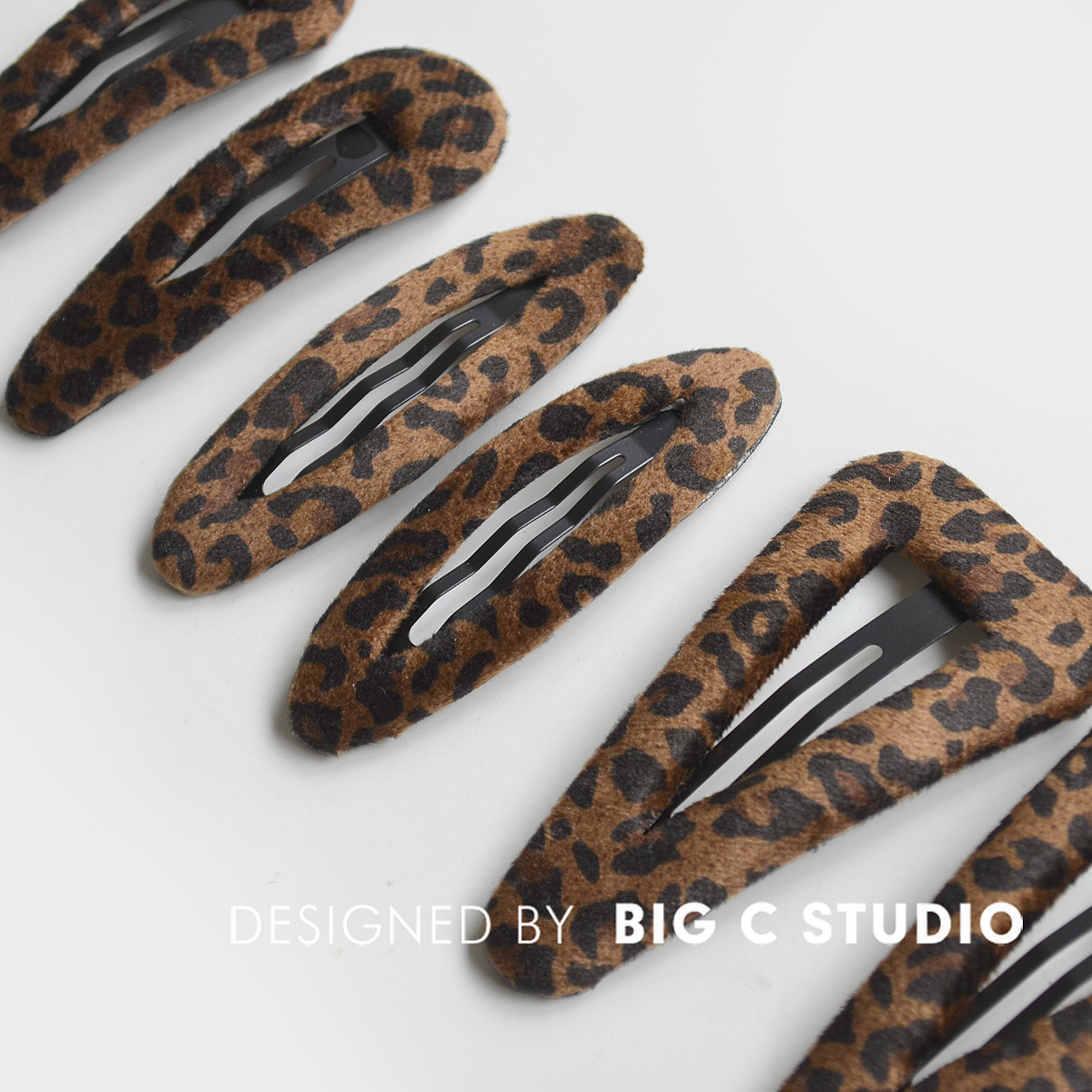 韩国秋冬新款豹纹发夹刘海侧边夹