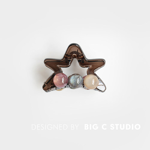 [主播推荐]星空五角星半抓鲨鱼夹