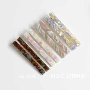 韩国高级感质感醋酸发夹新款一字鸭嘴夹简约百搭侧边刘海夹发饰品