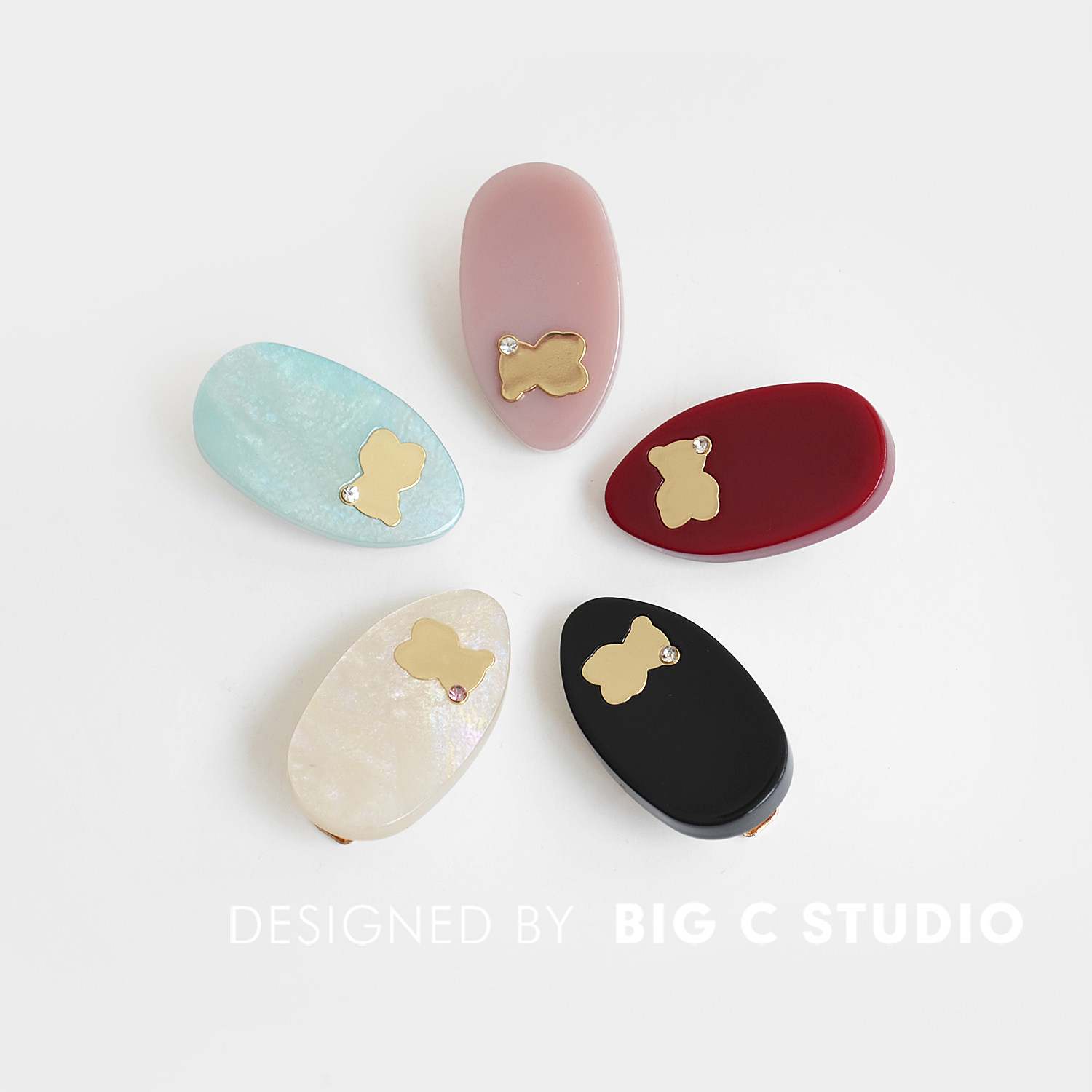 韩国可爱小熊醋酸发夹